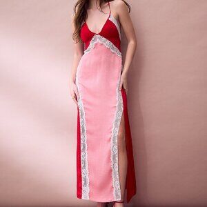 Free People Lace Accent Slip Maxi Dress